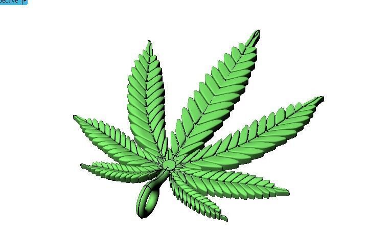 Cannabis leaf marijuana  hemp ganja  3D print model_18