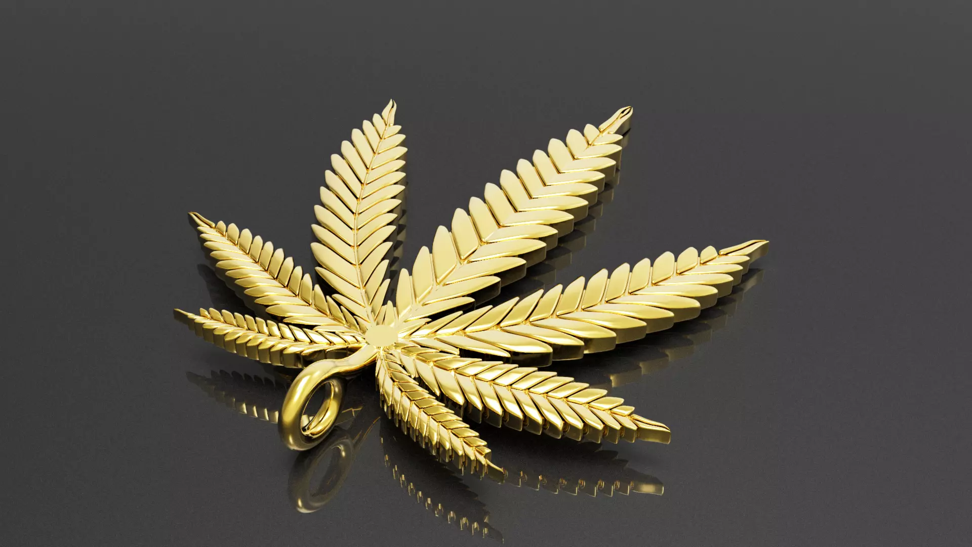 Cannabis leaf marijuana  hemp ganja  3D print model_0