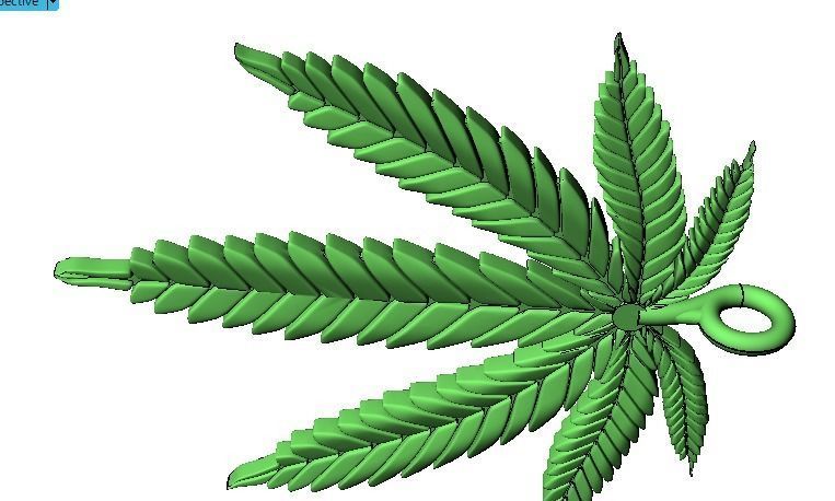 Cannabis leaf marijuana  hemp ganja  3D print model_21