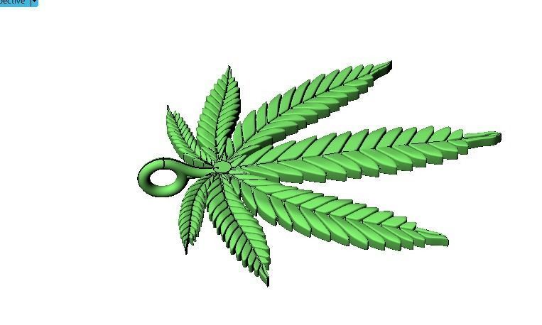 Cannabis leaf marijuana  hemp ganja  3D print model_16