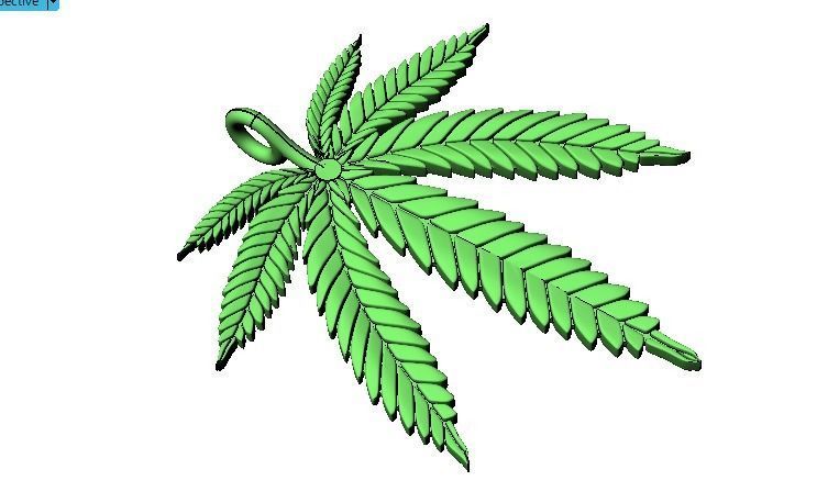 Cannabis leaf marijuana  hemp ganja  3D print model_15