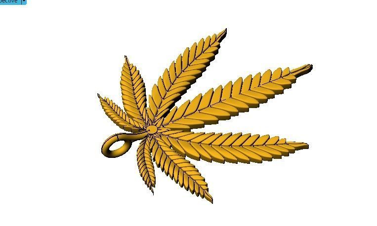 Cannabis leaf marijuana  hemp ganja  3D print model_24