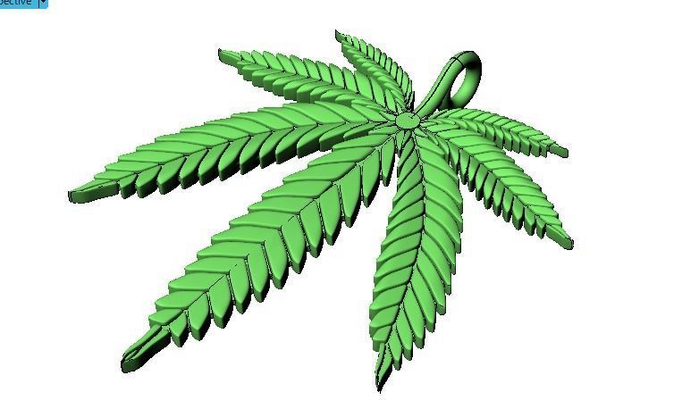Cannabis leaf marijuana  hemp ganja  3D print model_12