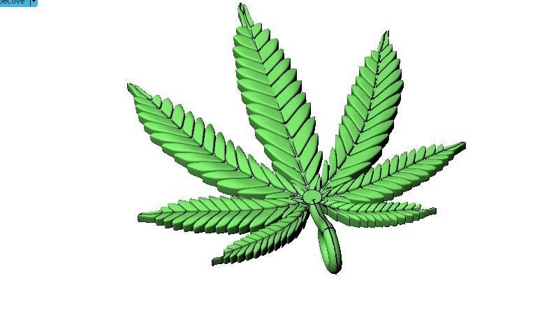Cannabis leaf marijuana  hemp ganja  3D print model_19