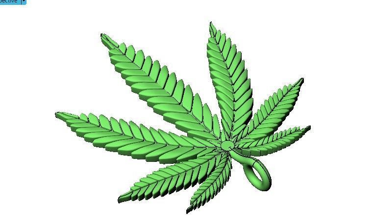 Cannabis leaf marijuana  hemp ganja  3D print model_20