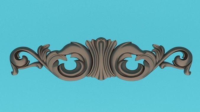 central decor molding Low-poly 3D model