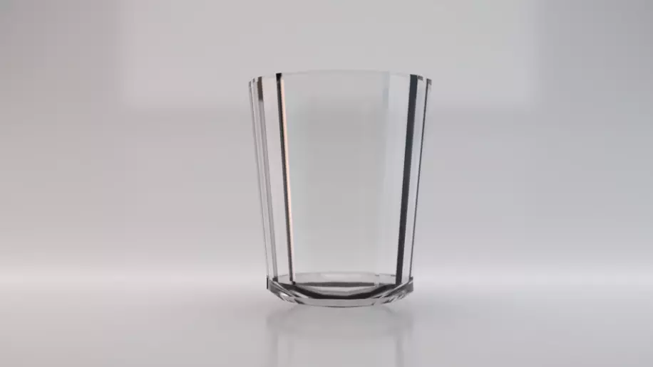 Glass 002 Low-poly 3D model_0