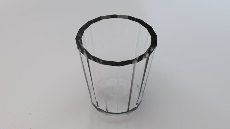 Glass 002 Low-poly 3D model_1