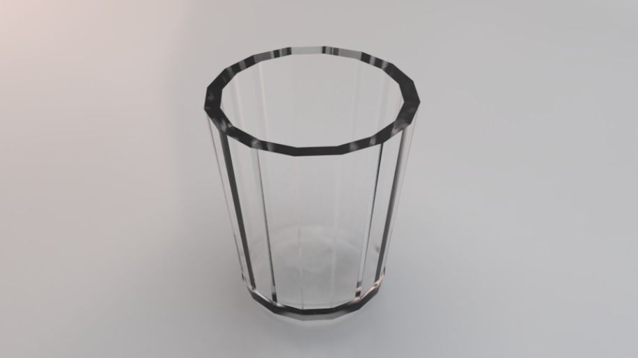 Glass 002 Low-poly 3D model_2