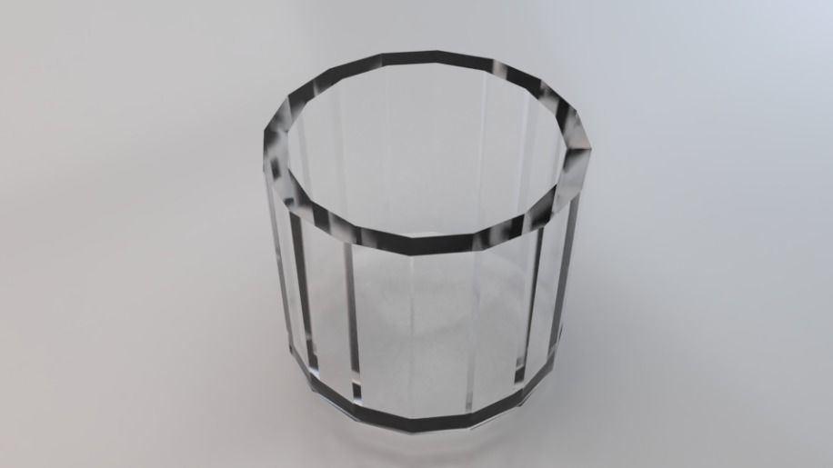 Glass 003 Low-poly 3D model_1