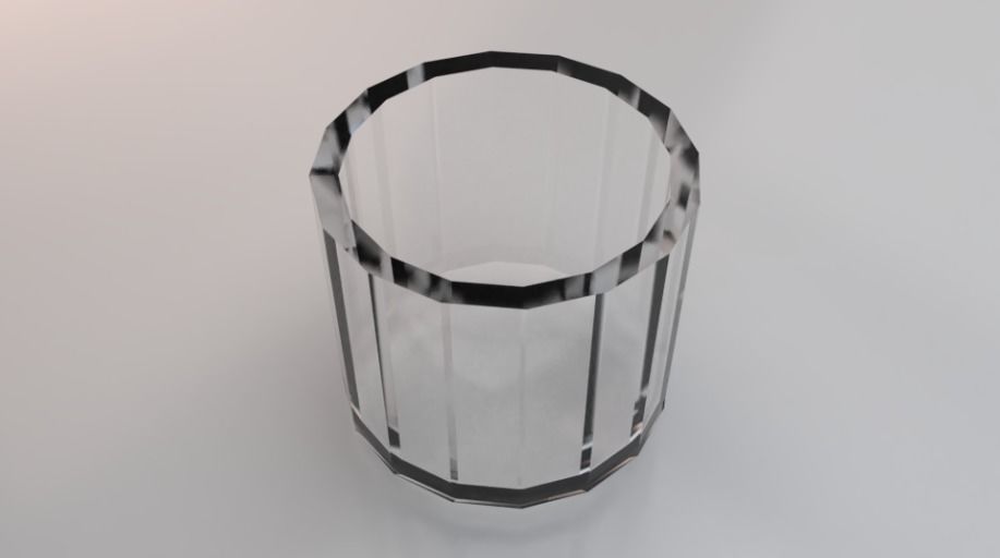 Glass 003 Low-poly 3D model_2