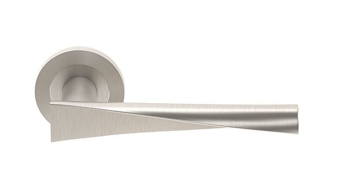 Eurospec Brema Satin Stainless Steel Door Handle Low-poly 3D model
