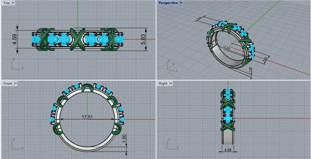 Ring TIFFANY 3D print model_9