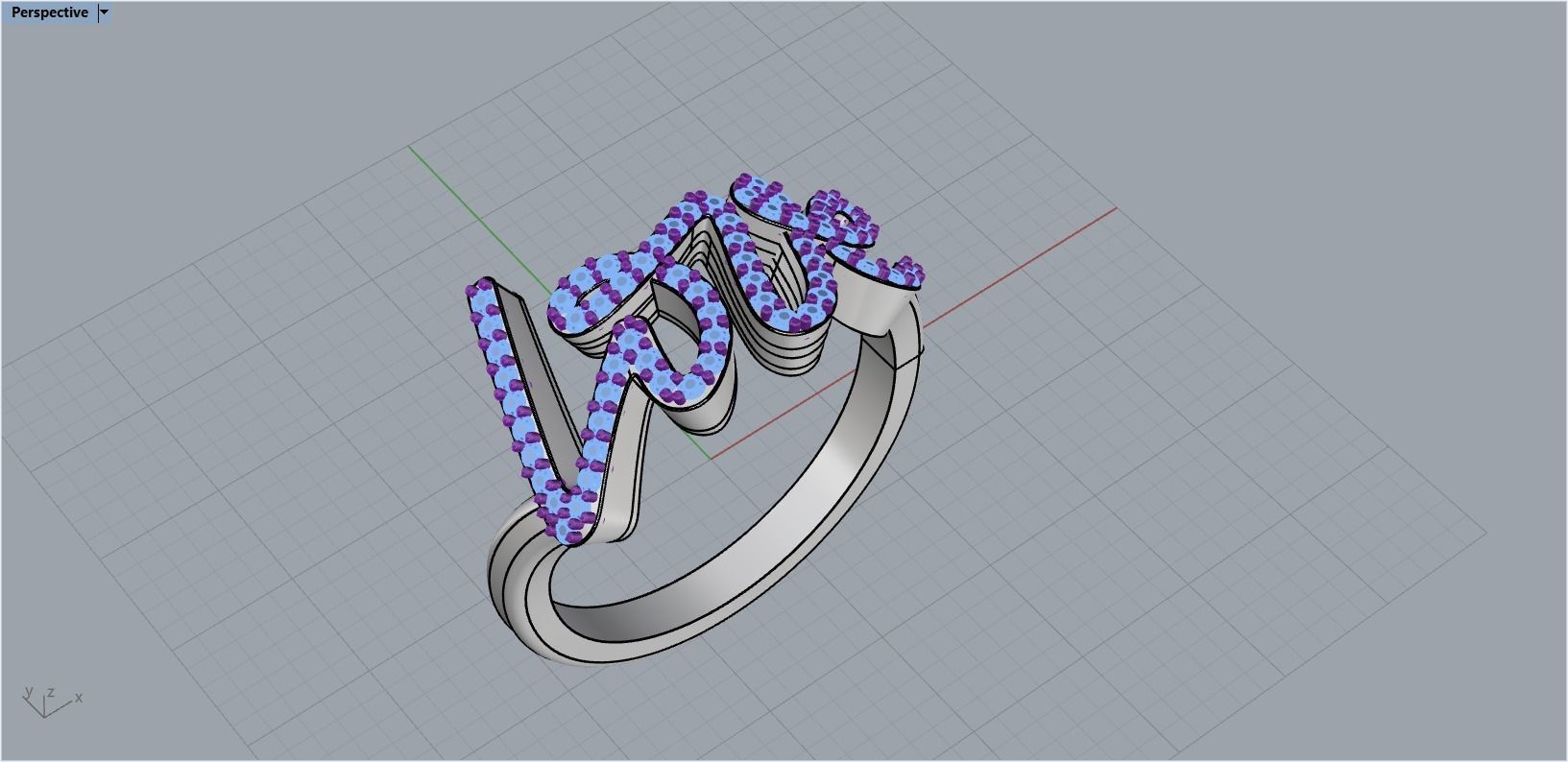 Ring LOVE 3D print model_5