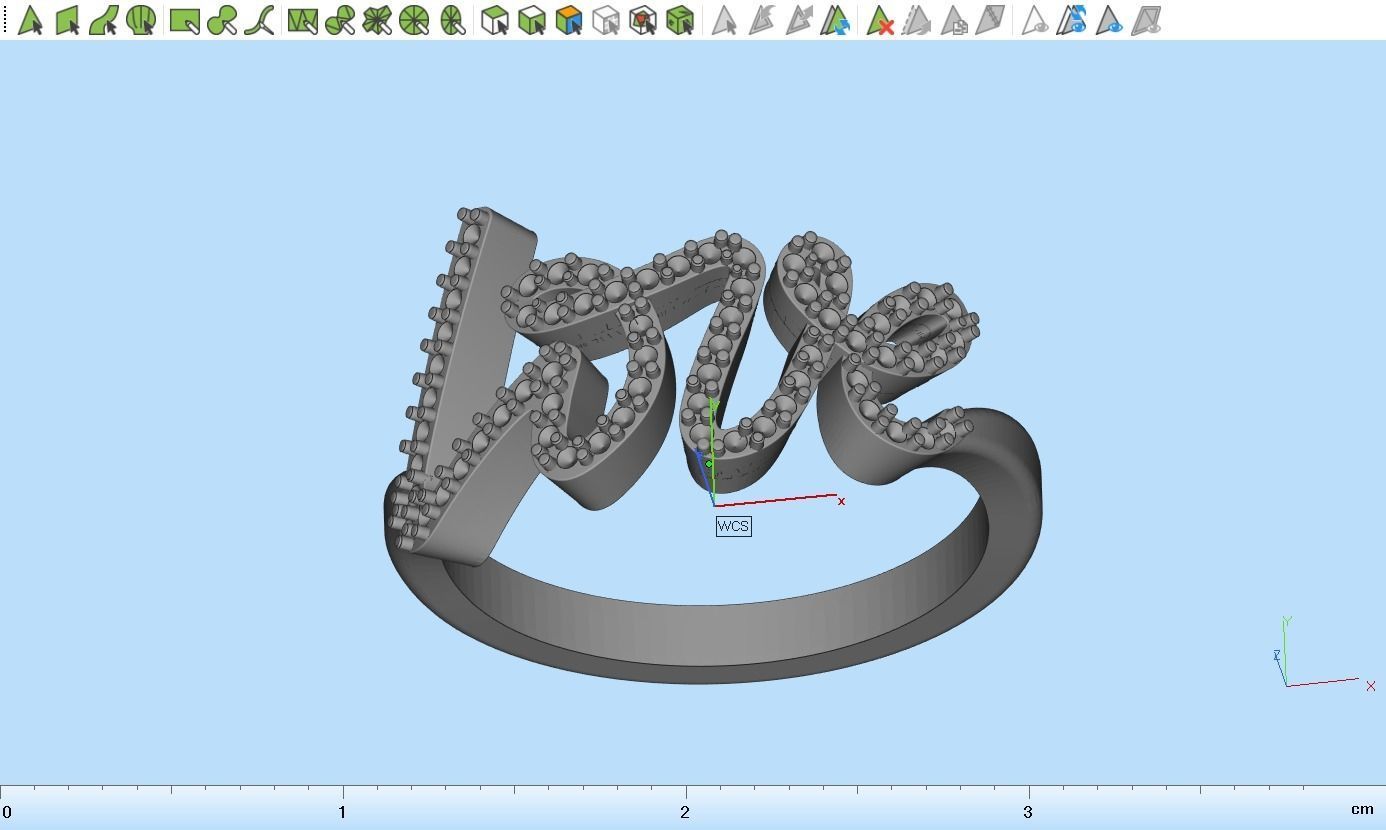 Ring LOVE 3D print model_11