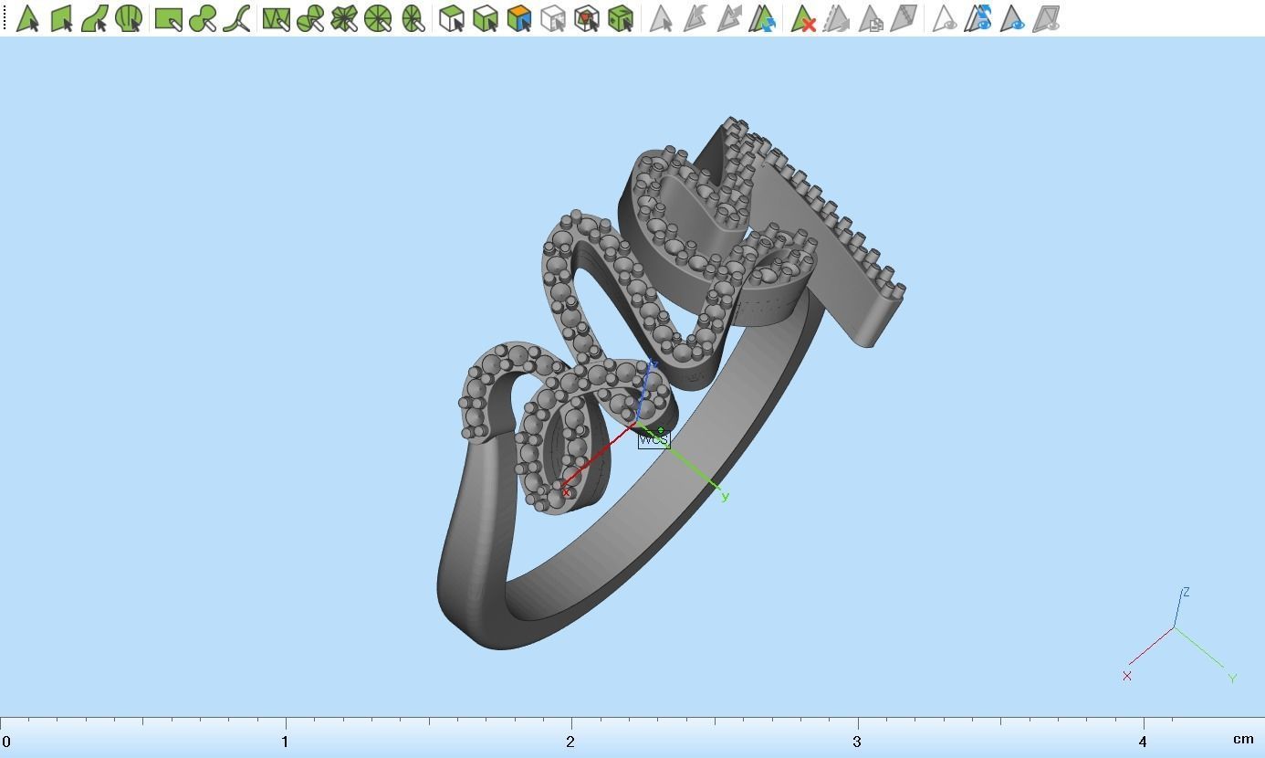 Ring LOVE 3D print model_13