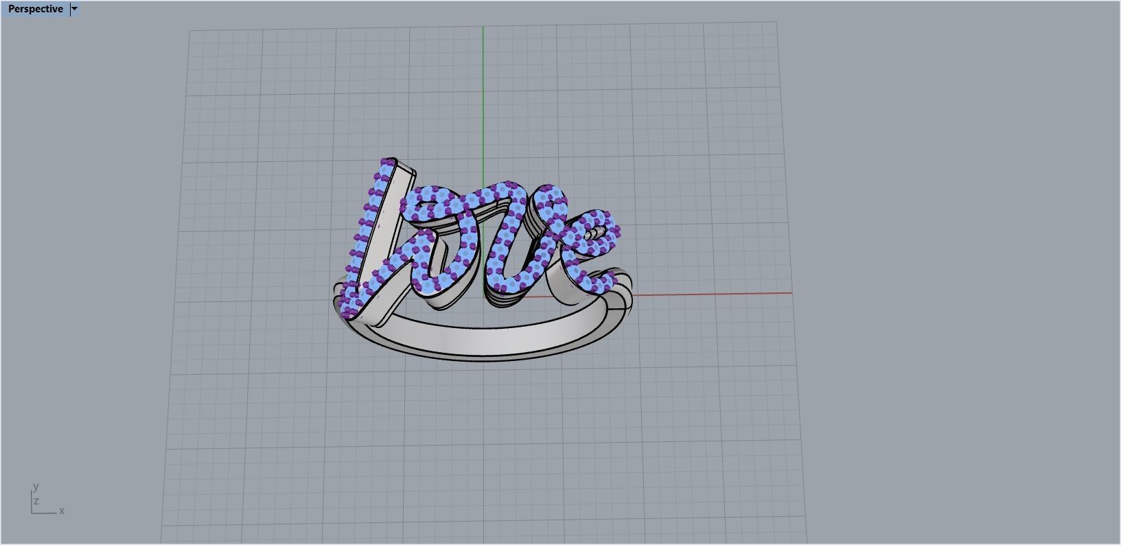 Ring LOVE 3D print model_6