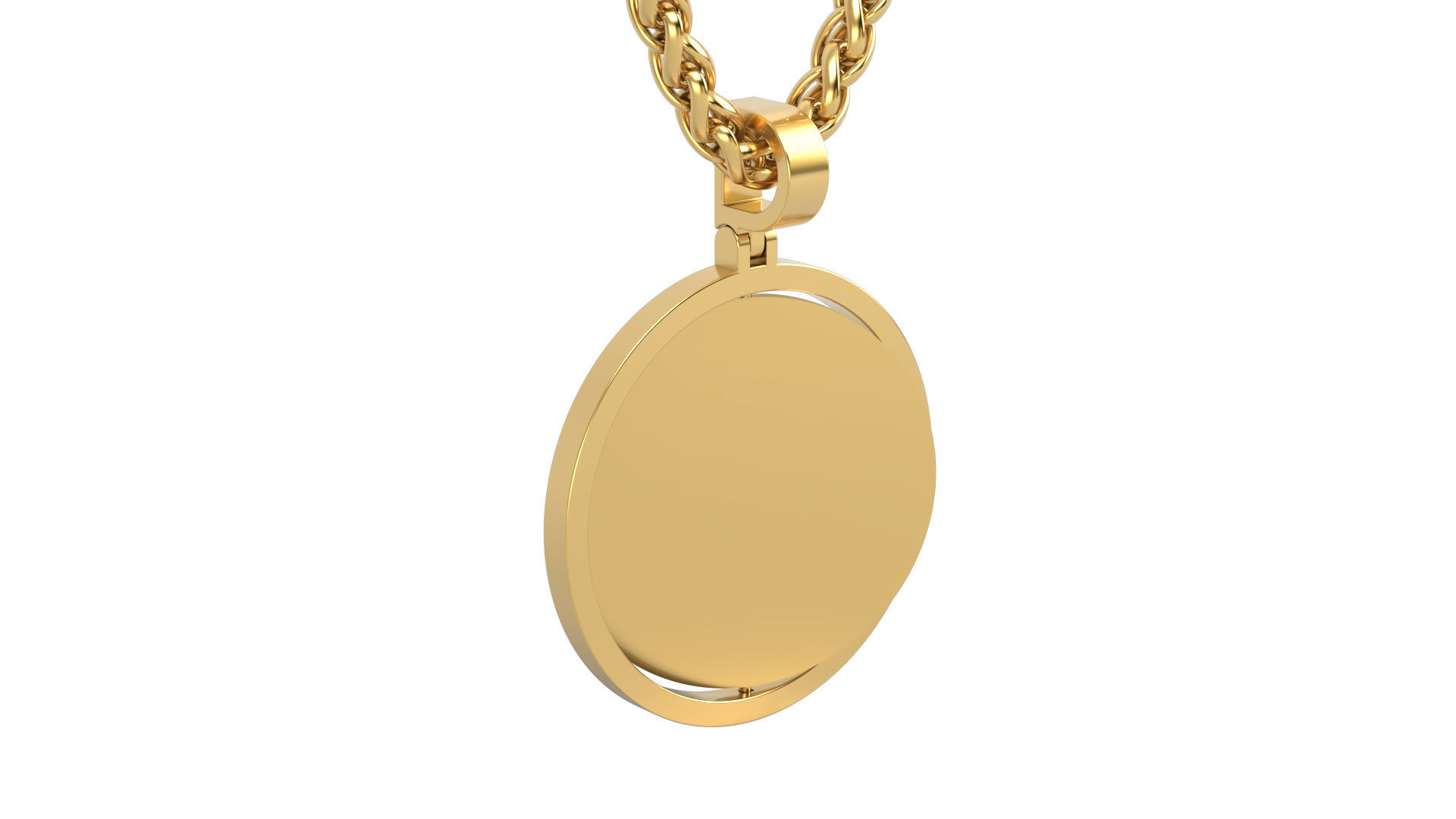 Picture pendant no stone 1-2 inch N10  3D print model_9
