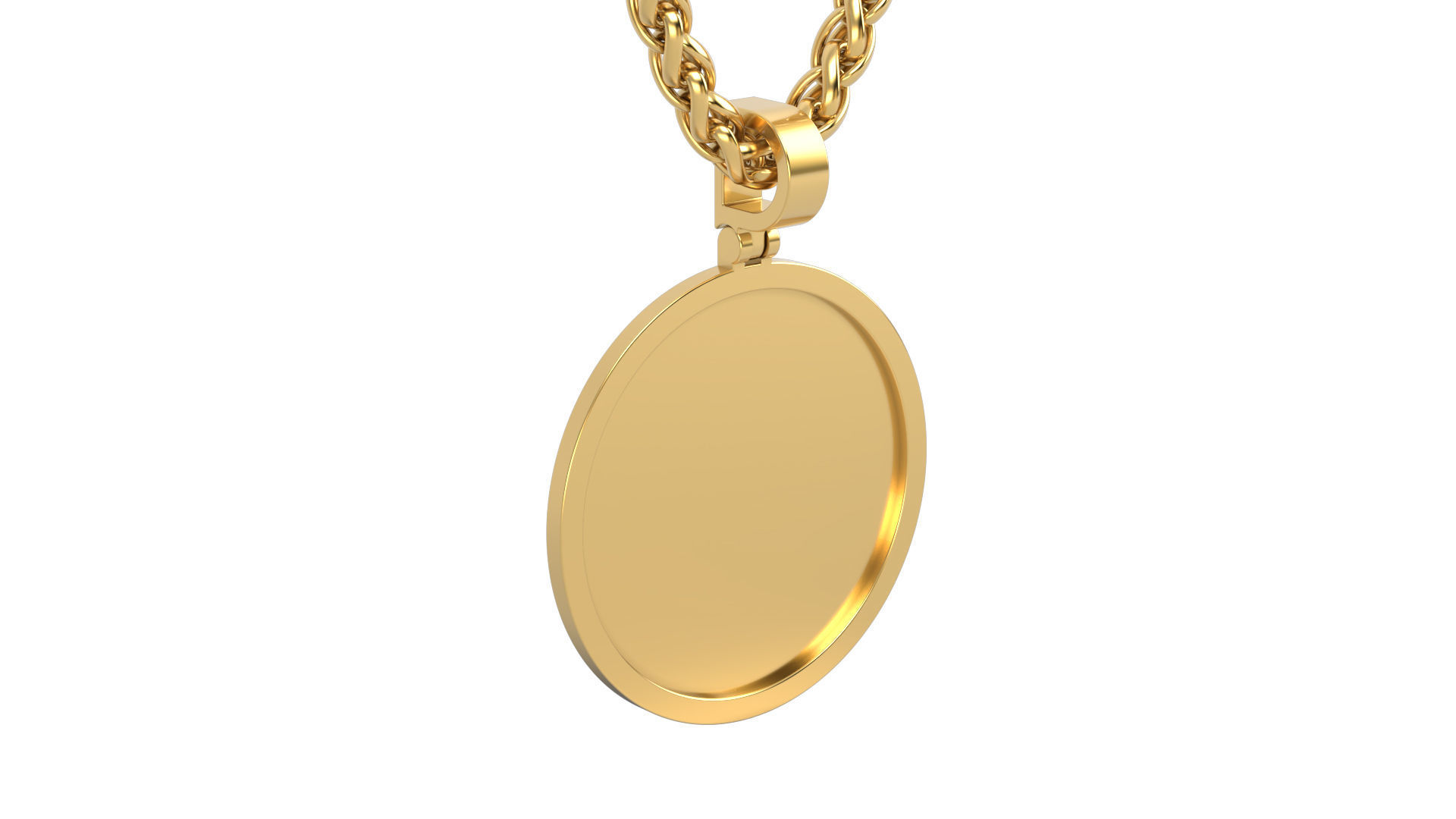 Picture pendant no stone 1-2 inch N10  3D print model_3