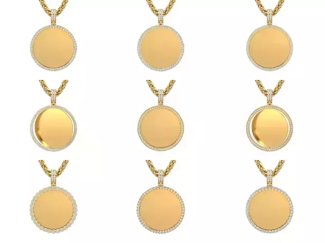 Picture pendants 1-2 inch N1-10 3D Model Collection