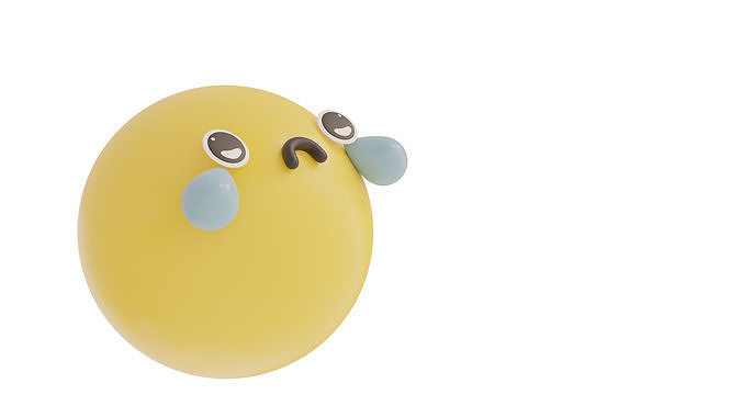 crying 1 emoji  3D model