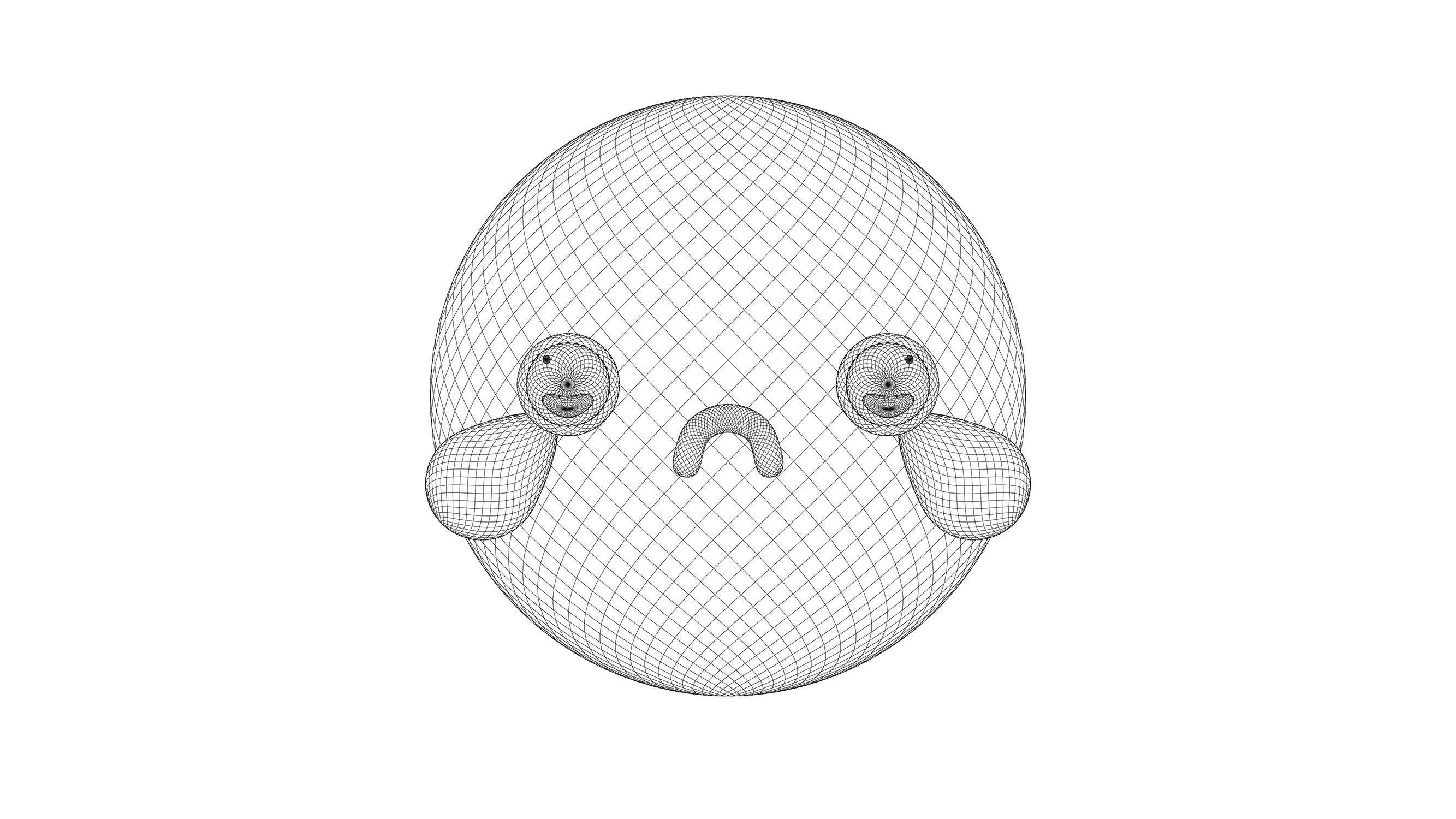 crying 1 emoji 3D model_2