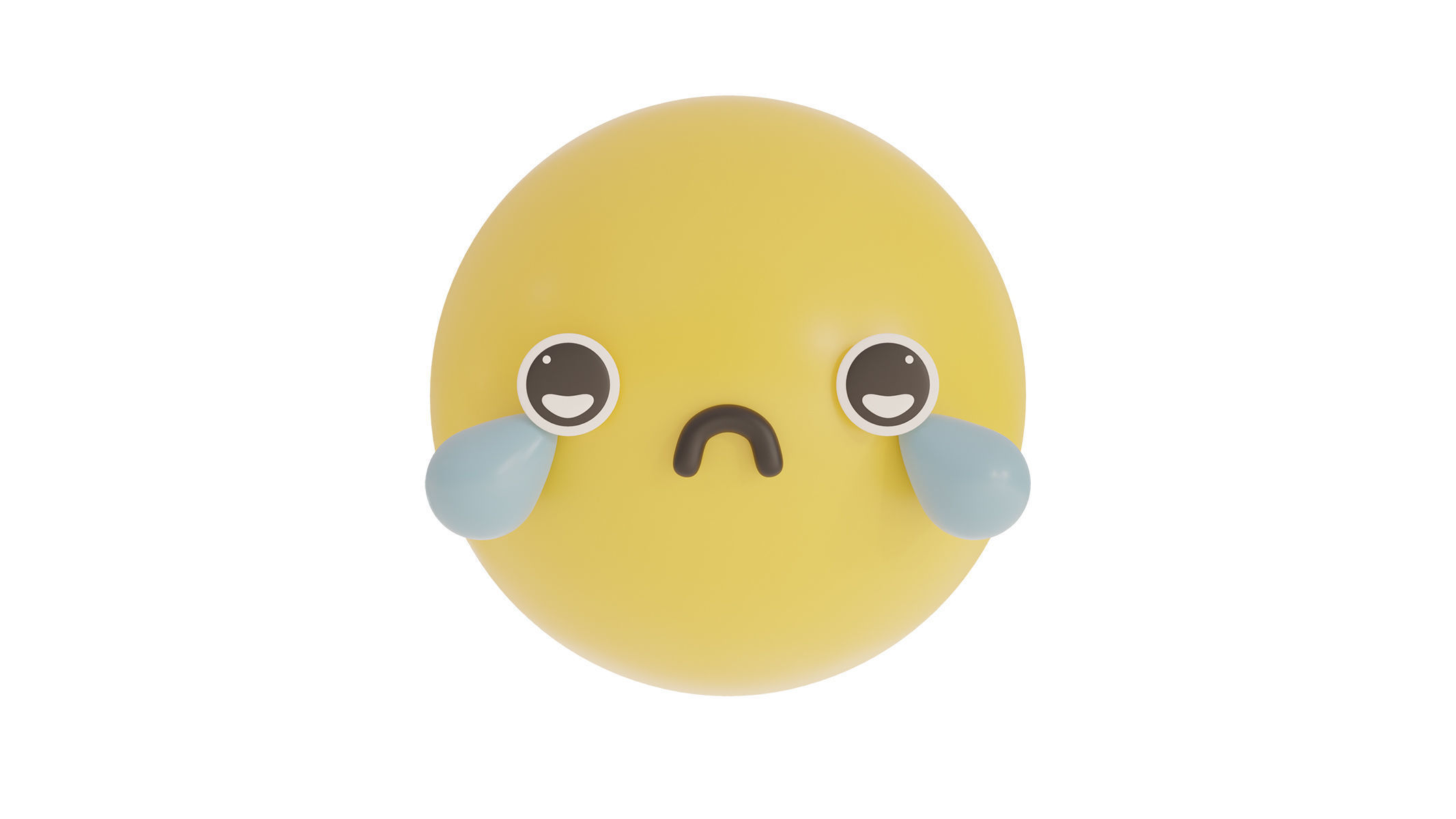 crying 1 emoji 3D model_1