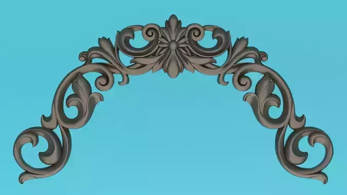 Model of a Carved Decorated Arch