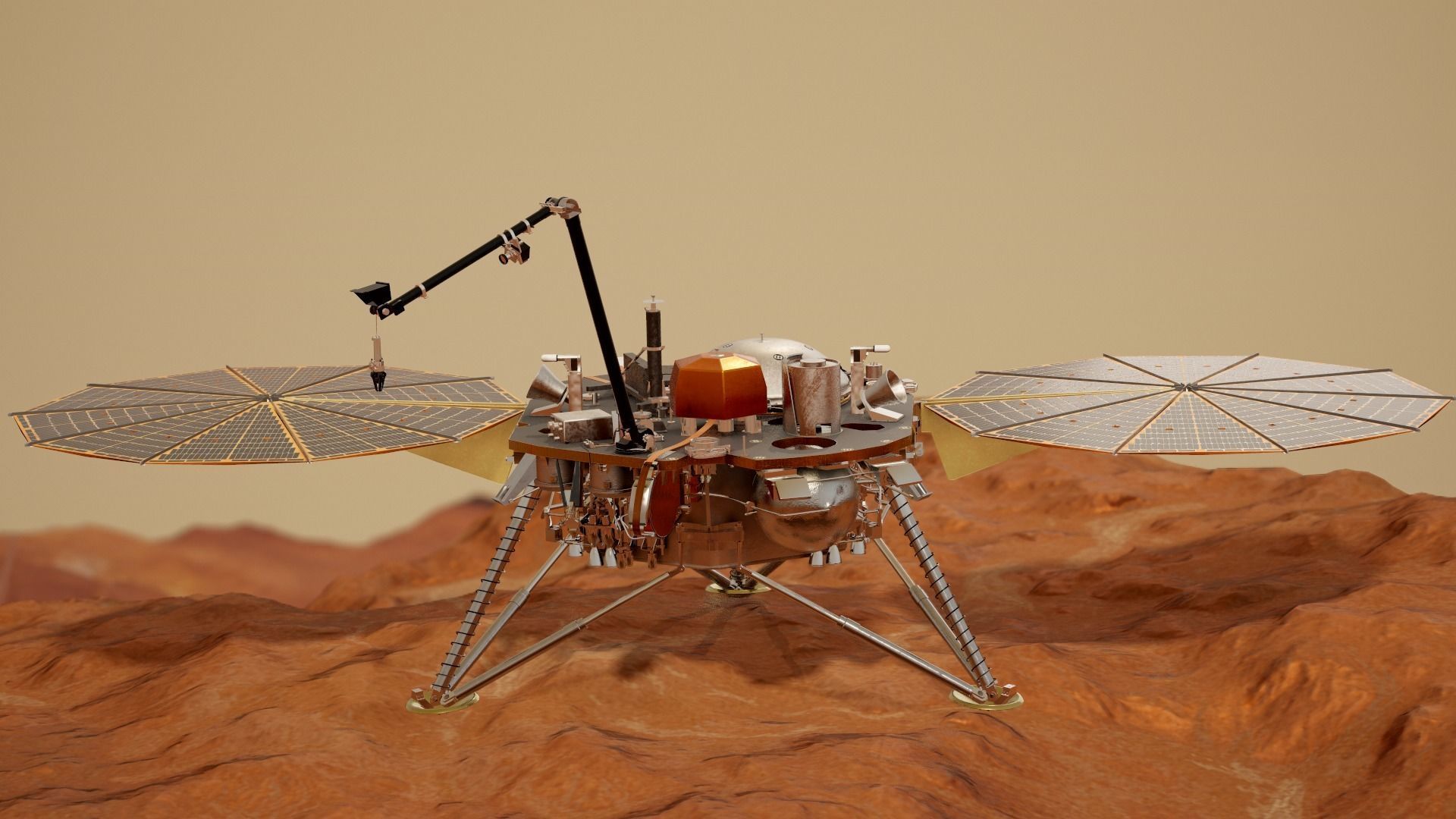 InSight Mars Lander Low-poly 3D model_11