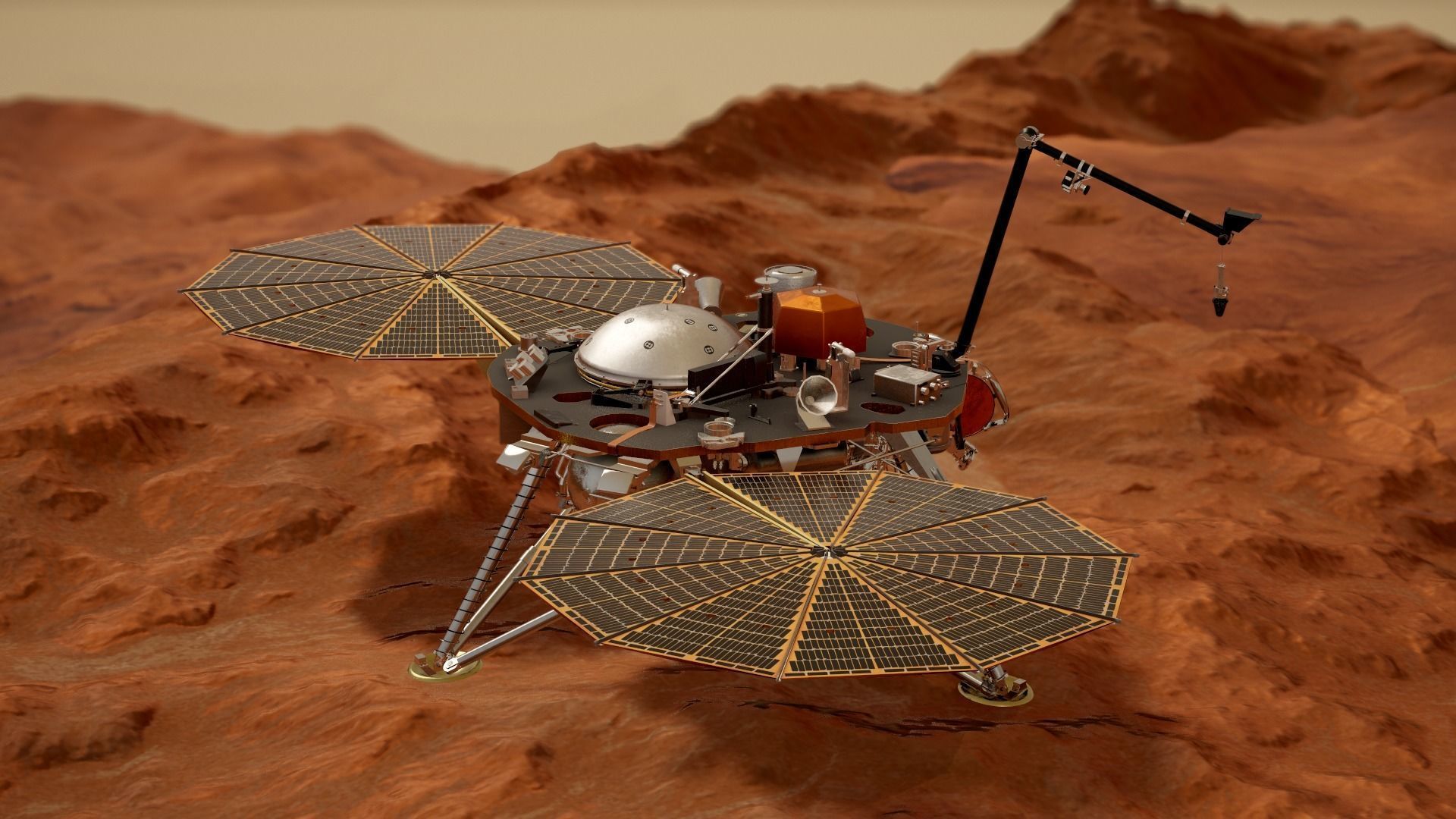 InSight Mars Lander Low-poly 3D model_8