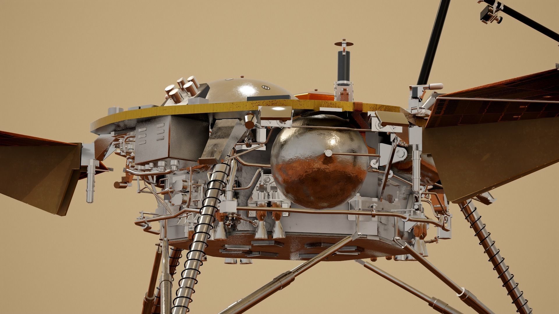 InSight Mars Lander Low-poly 3D model_17