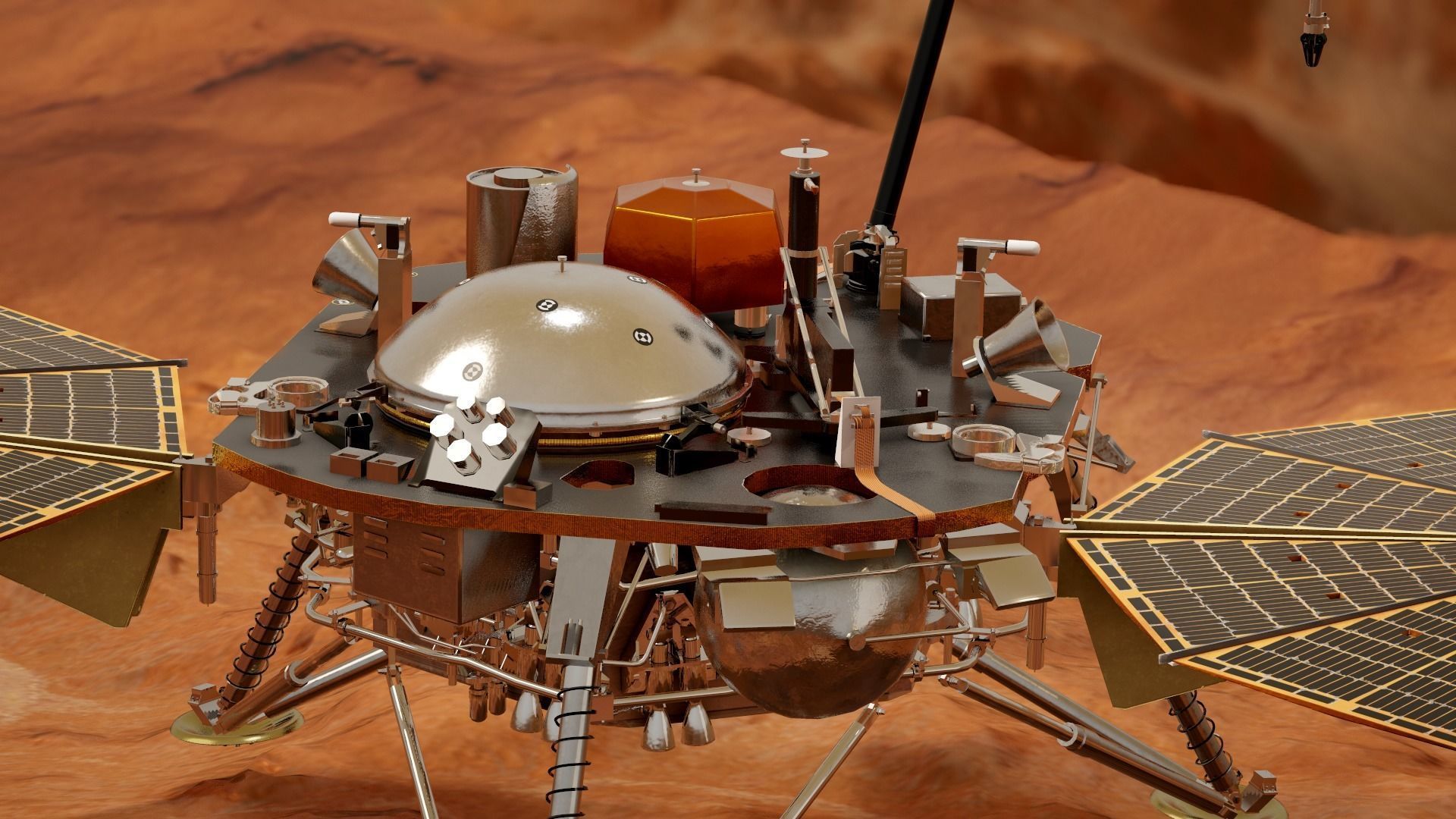 InSight Mars Lander Low-poly 3D model_15