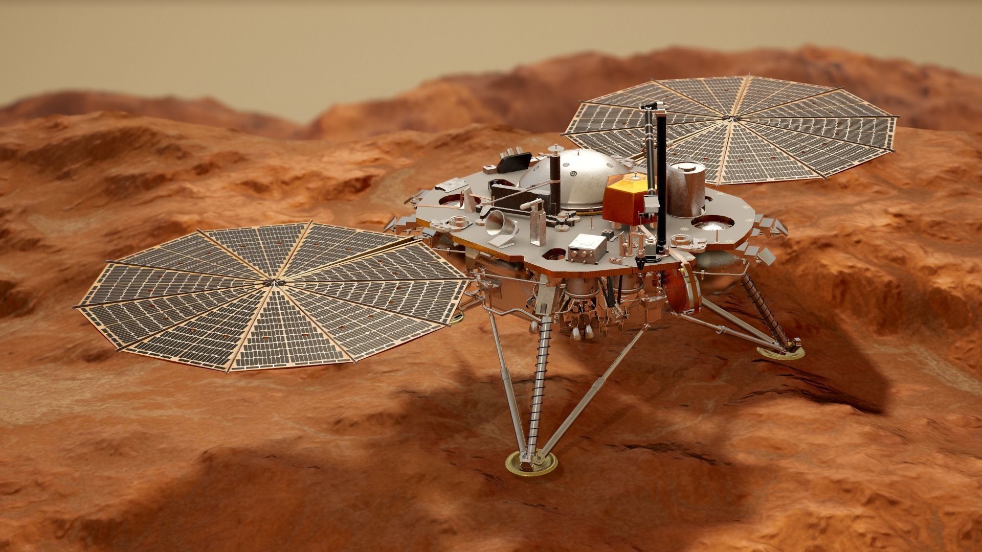 InSight Mars Lander Low-poly 3D model_9