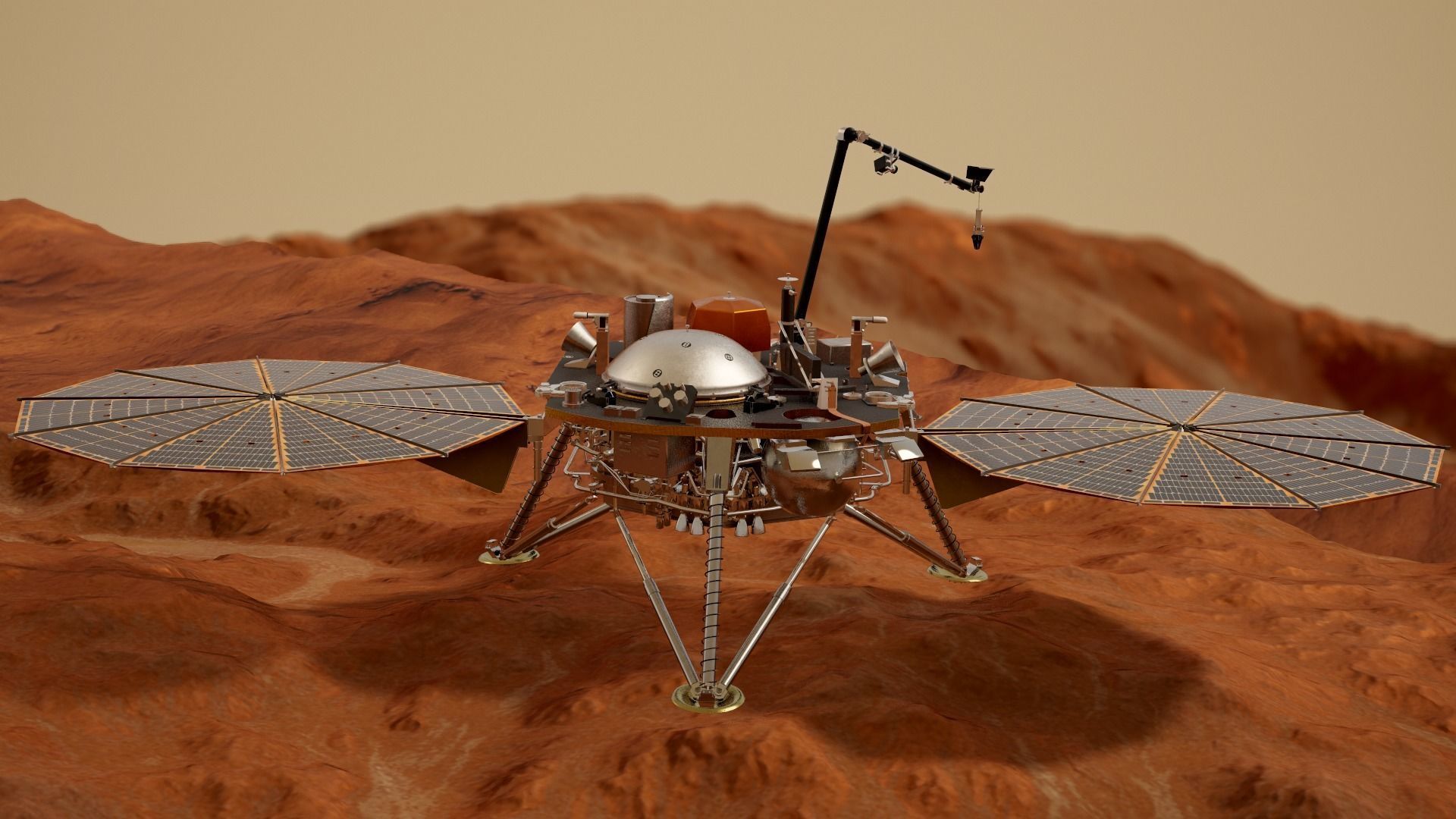 InSight Mars Lander Low-poly 3D model_12