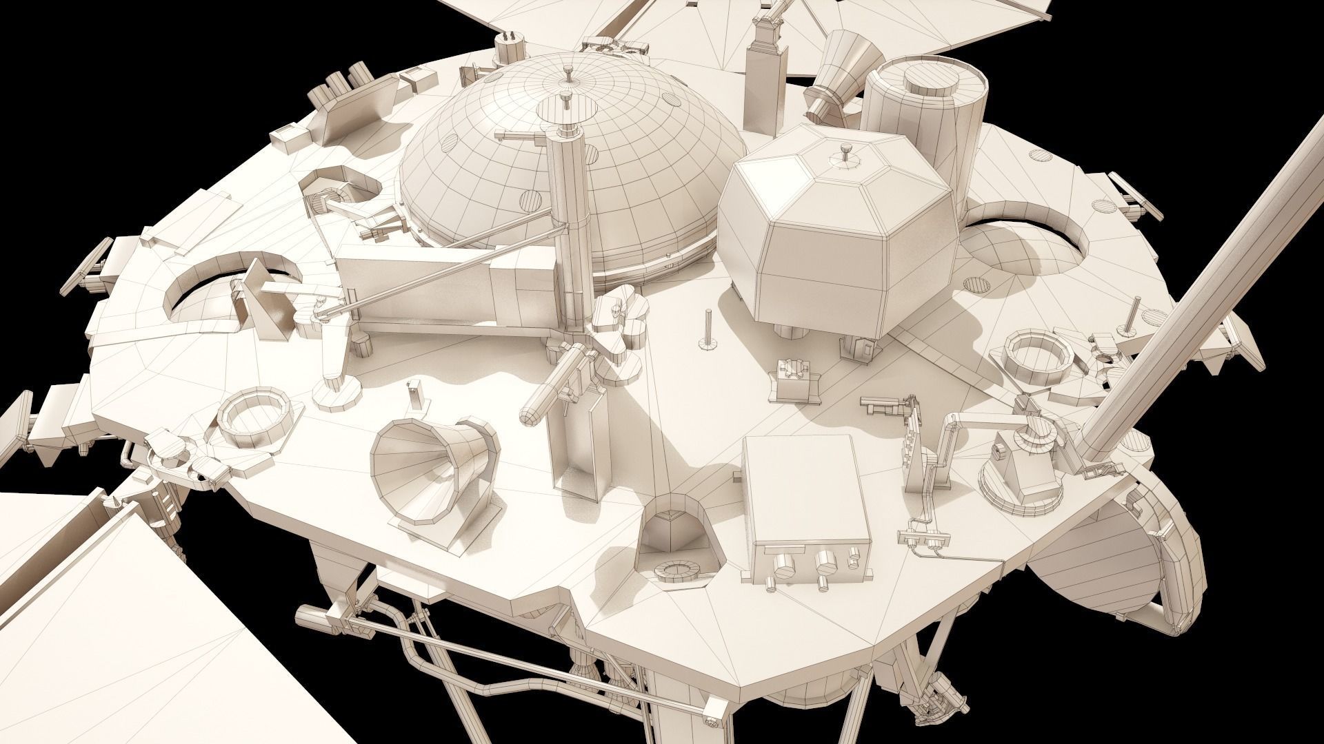 InSight Mars Lander Low-poly 3D model_38