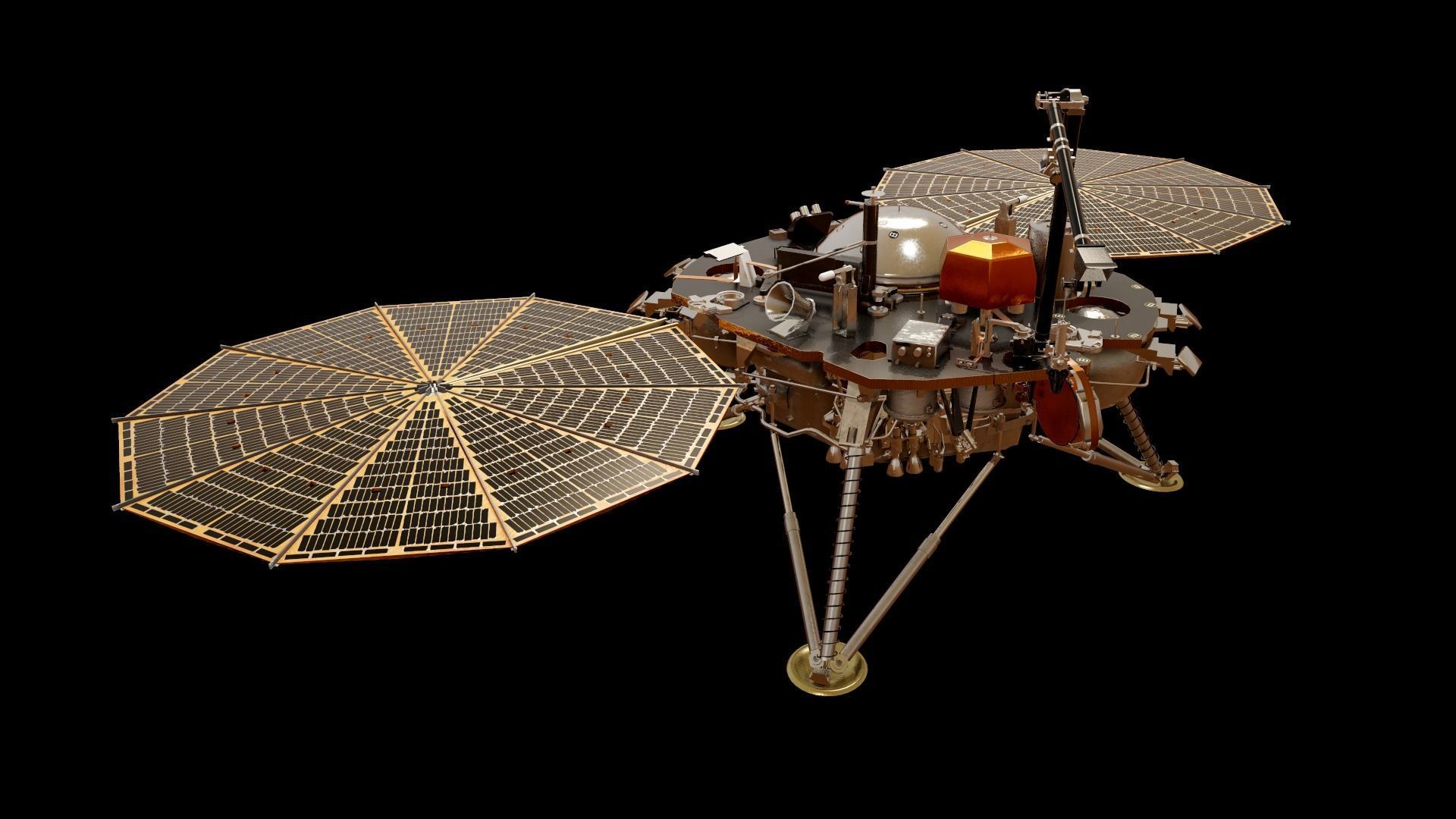InSight Mars Lander Low-poly 3D model_19