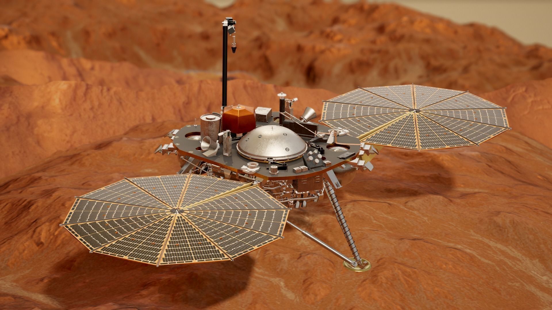 InSight Mars Lander Low-poly 3D model_5