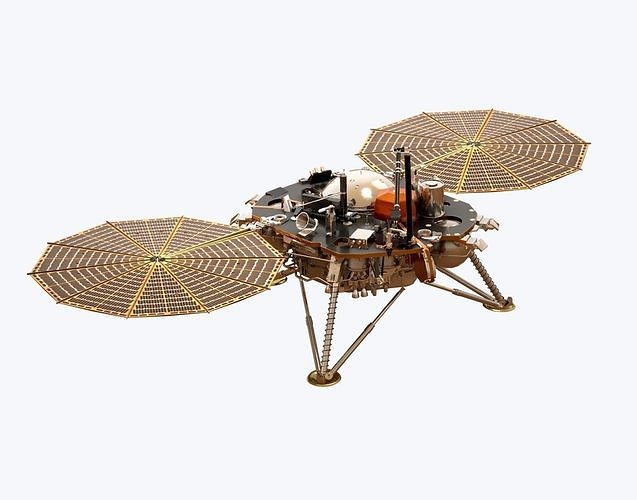 InSight Mars Lander Low-poly 3D model