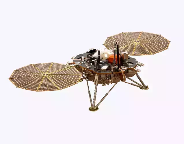 InSight Mars Lander Low-poly 3D model