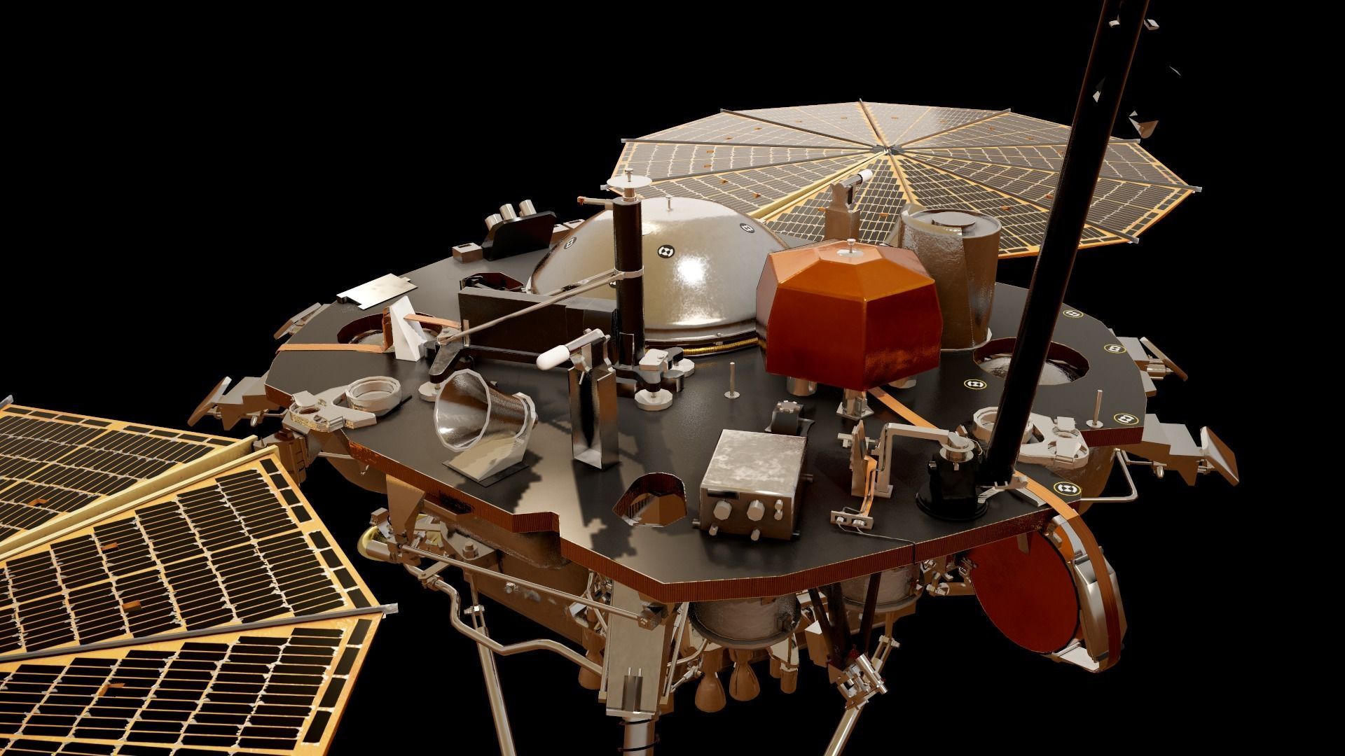 InSight Mars Lander Low-poly 3D model_25
