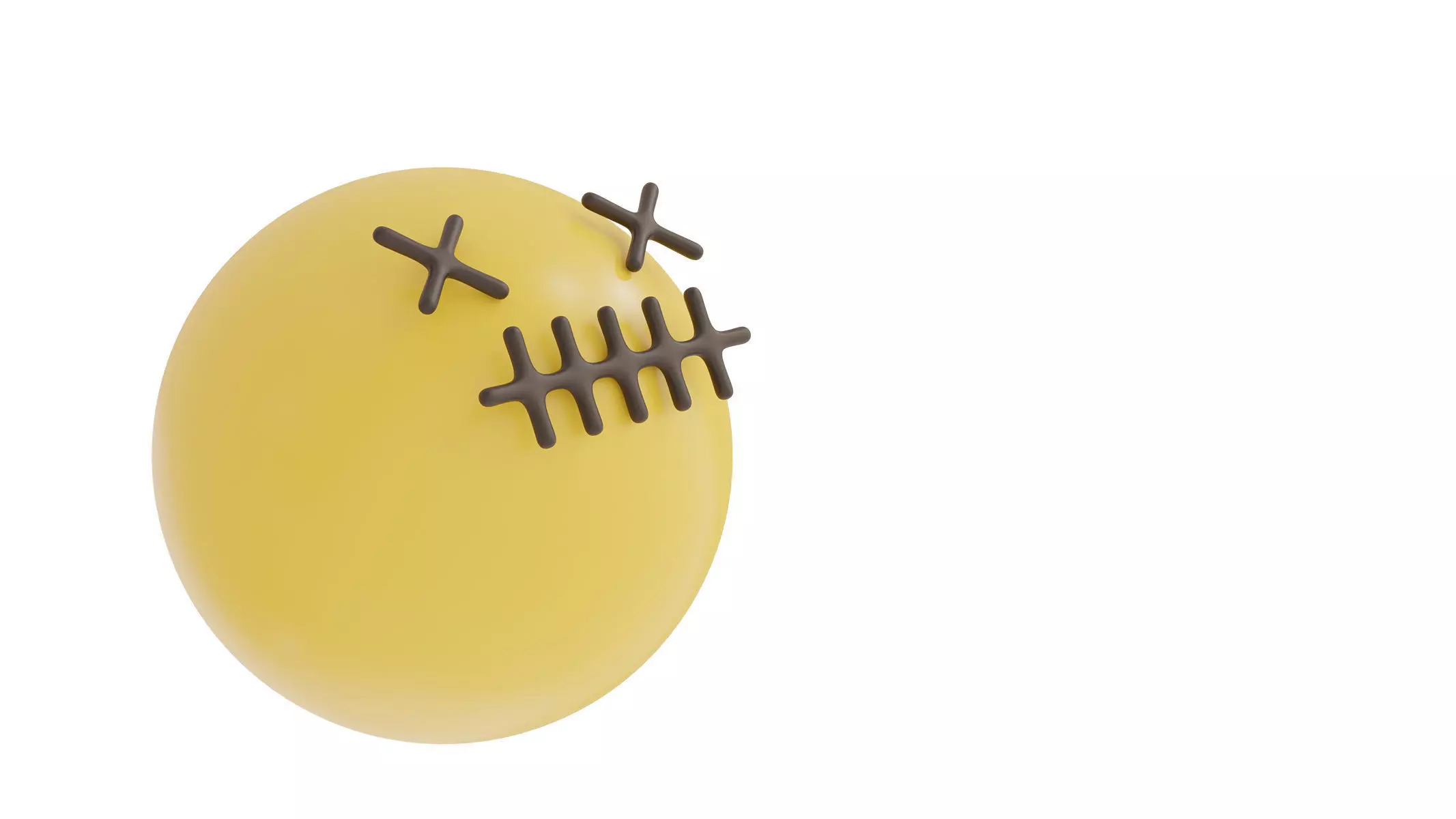 dead emoji 3D model_0