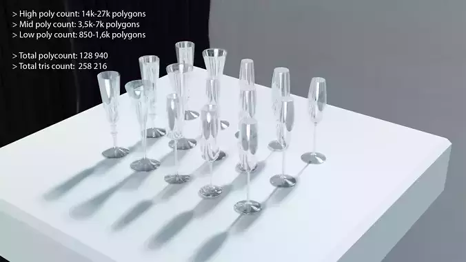 Champagne and wine glass 