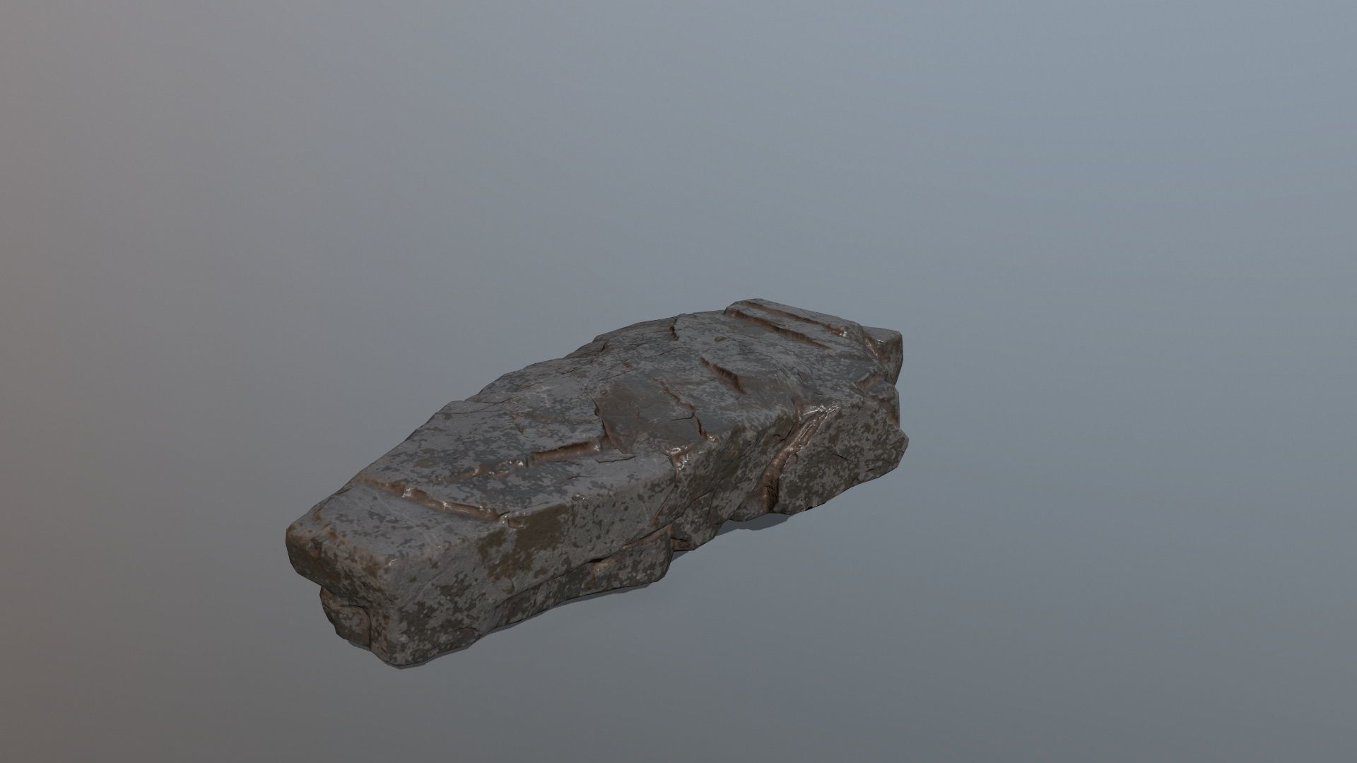 Rock Set piece of Low-poly 3D model_9