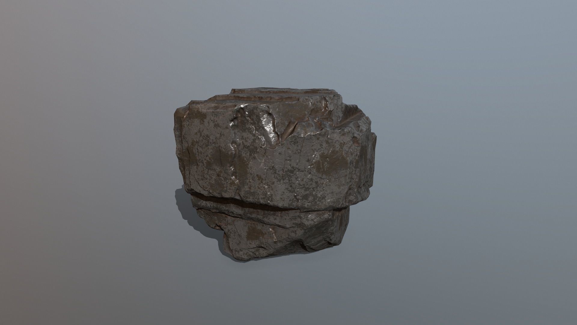 Rock Set piece of Low-poly 3D model_6