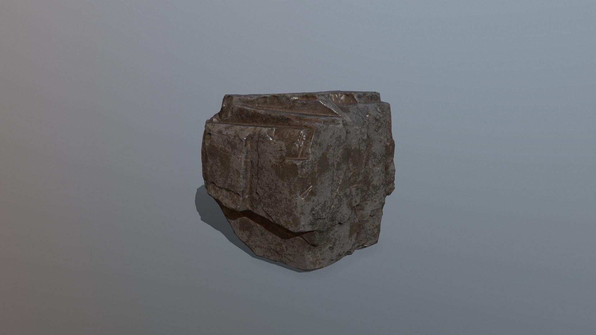 Rock Set piece of Low-poly 3D model_5