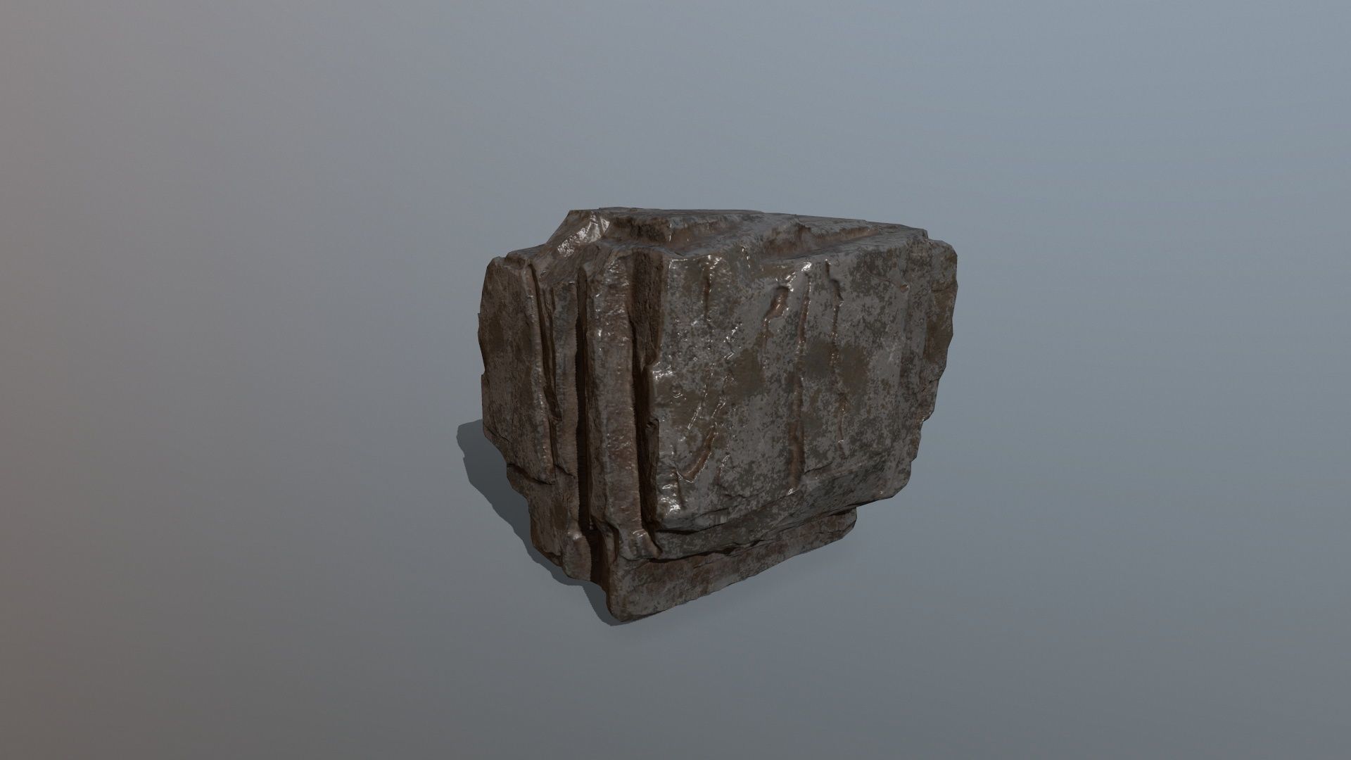Rock Set piece of Low-poly 3D model_4