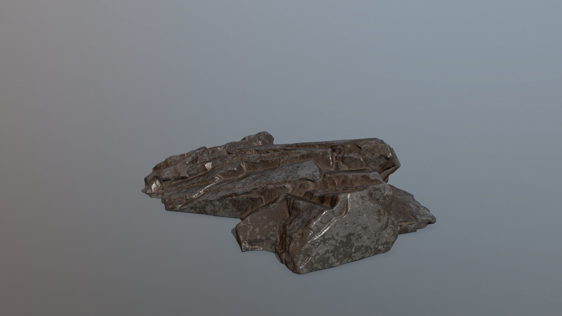 Rock Set piece of Low-poly 3D model_12