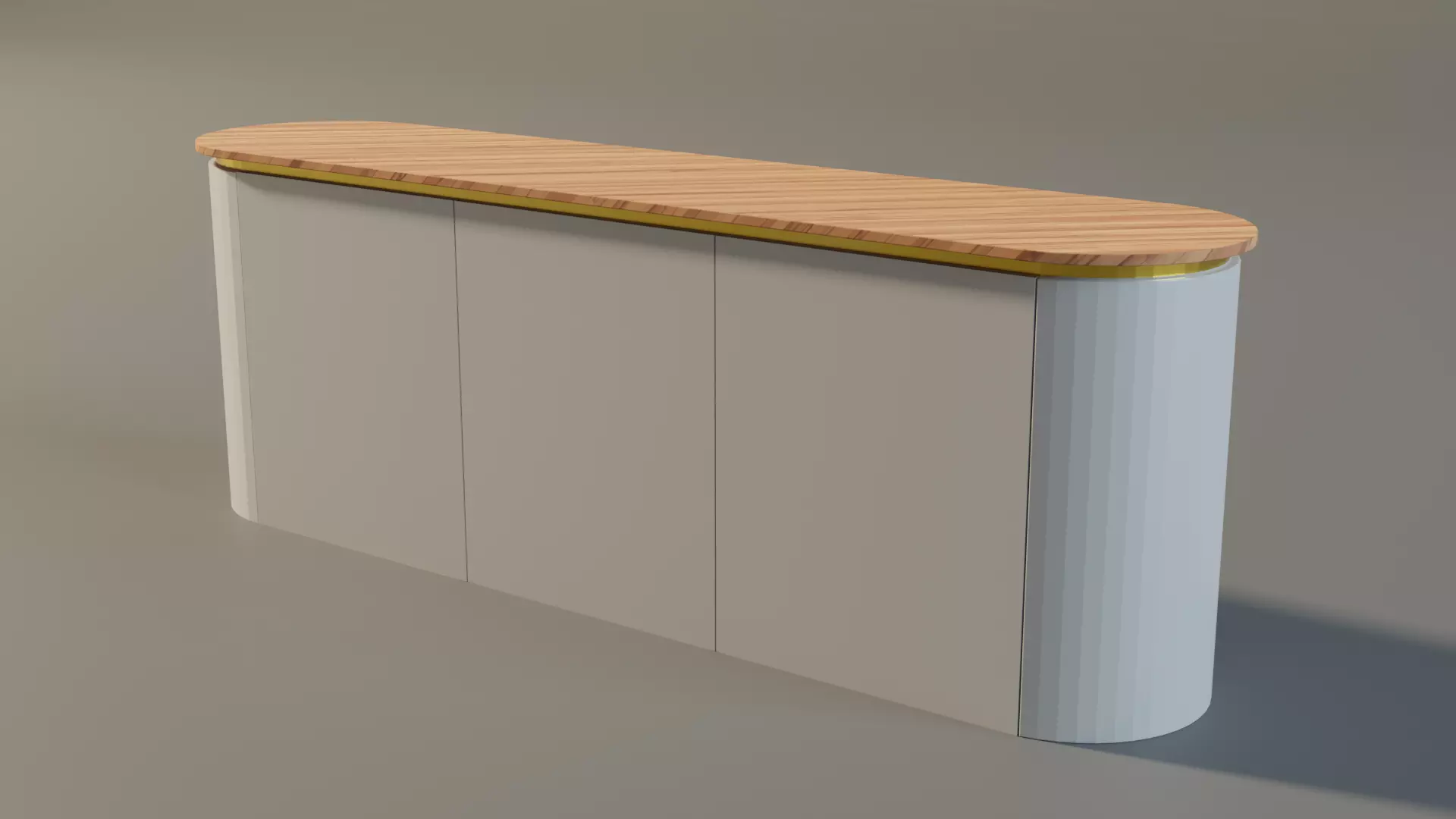 Minimalist TV Unit Free 3D model_0