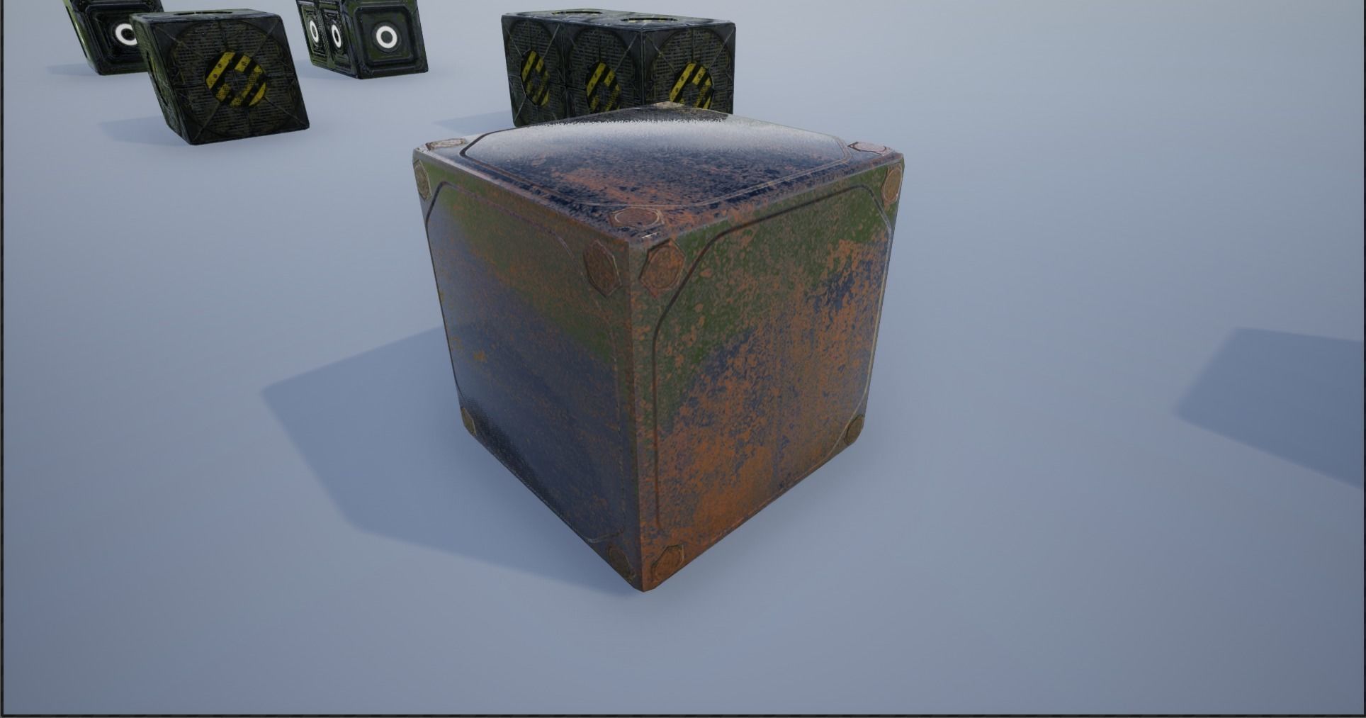 Lowpoly sci-fi Metal Crates and Containers 3 Low-poly 3D model_16