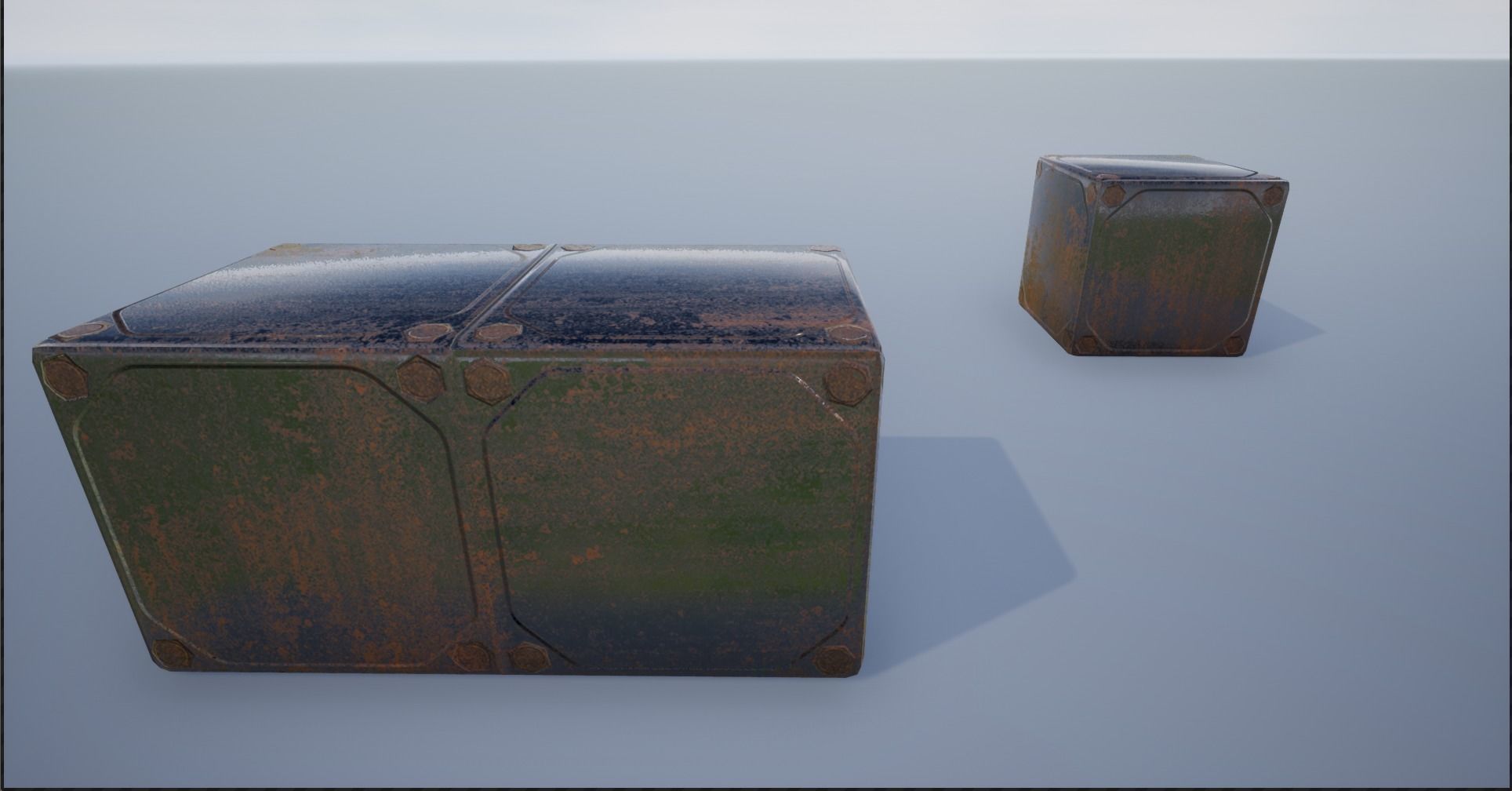 Lowpoly sci-fi Metal Crates and Containers 3 Low-poly 3D model_20